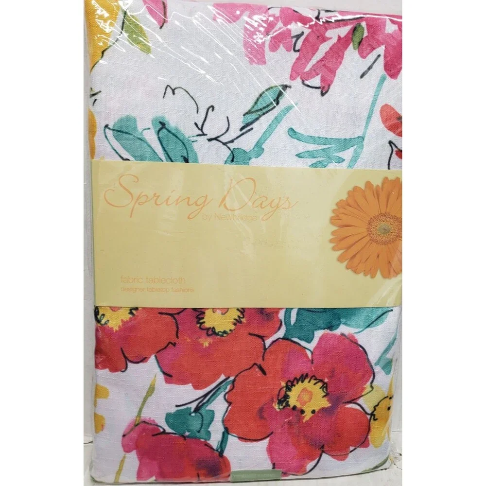 Printed Fabric Tablecloth, 60